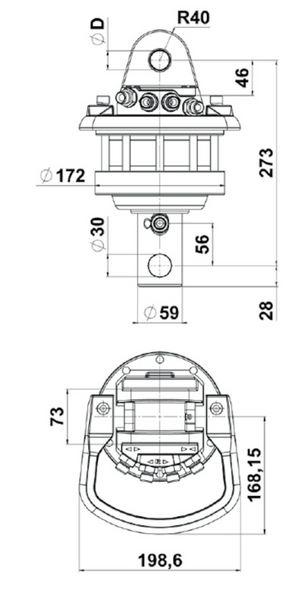 5.5 Ton Ferrari Hydraulic Rotator- FR50