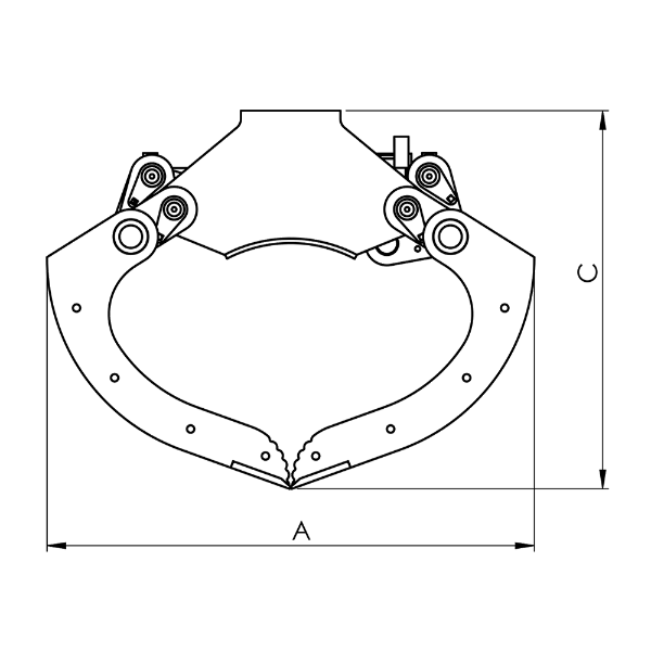 Light Clamshell Bucket with Optional Sidewalls- CLA-MR